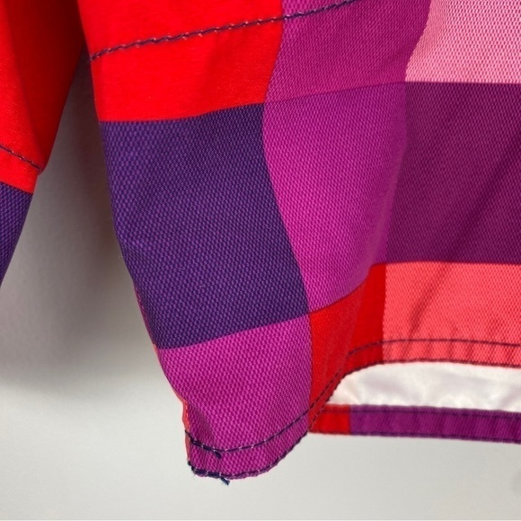 BILLABONG Pink Red Plaid Bermuda Board Shorts Size 7 - Picture 9 of 10